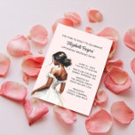 Pink African American Bridal Shower Invitation<br><div class="desc">This pink bridal shower invitation features a beautiful African-American bride in a modern elegant white wedding gown.</div>