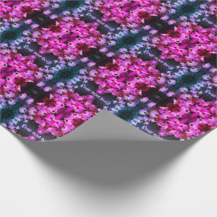 Pink African Daisy Flowers Tinted Personalised Wrapping Paper