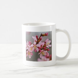 Pink Against A Grey Sky Japanese Cherry Blossoms Coffee Mug