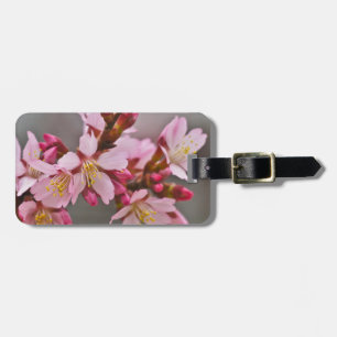 Pink Against A Grey Sky Japanese Cherry Blossoms Luggage Tag