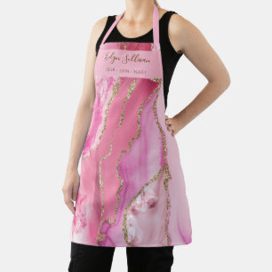 pink agate beauty professional apron