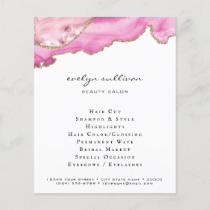 pink agate beauty salon flyer