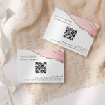 Pink Agate Border Bat Mitzvah QR Code Reply RSVP Card<br><div class="desc">This chic design showcases a palette of shades of pink paired with glittery details that bring a touch of luxury to your event. Use the QR code generator to add your website easily to this item.</div>