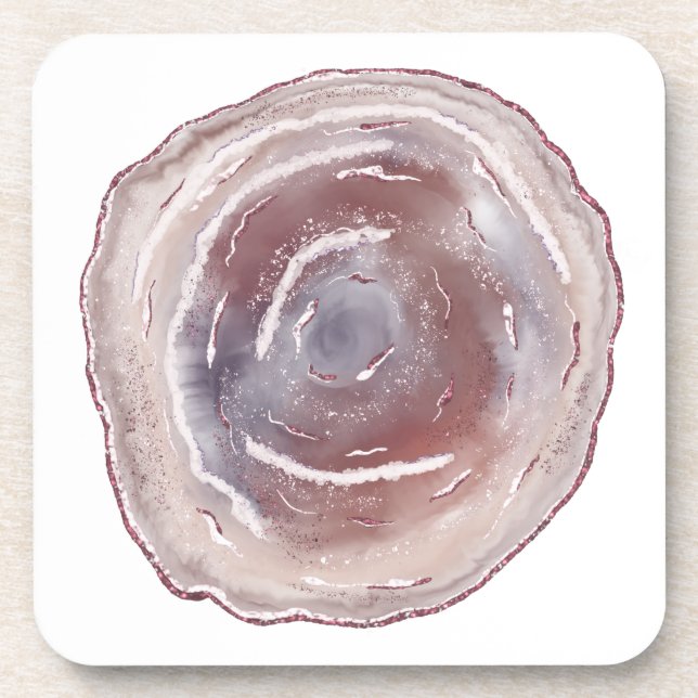 Pink Agate   Coaster (Front)