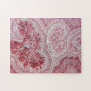 Pink agate crystal druse geode gem stone hipster jigsaw puzzle