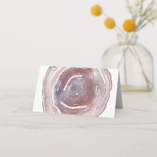 Pink Agate Place Card (Front)