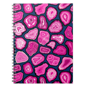 Pink agate slices notebook