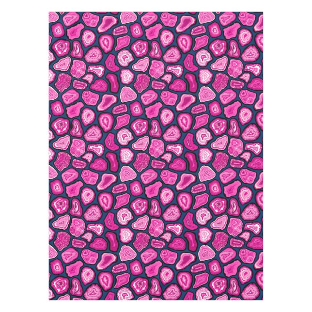 Pink agate slices tablecloth (Front)