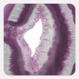 Pink Agate Square Sticker
