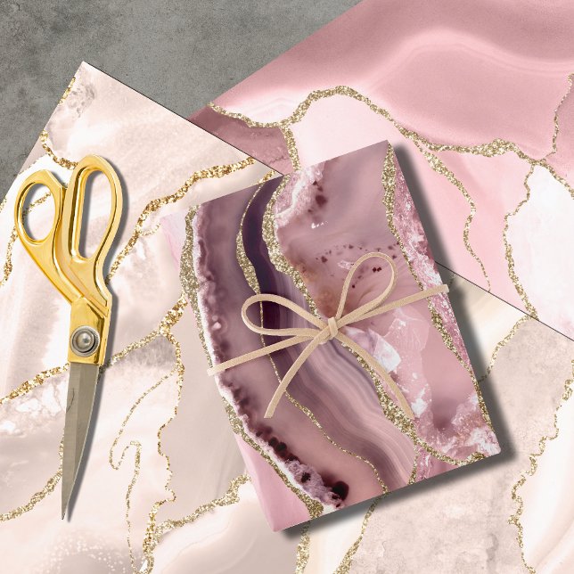 pink agate wrapping paper sheets (Creator Uploaded)