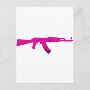 Pink AK-47 Postcard
