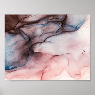 Pink alcohol ink poster