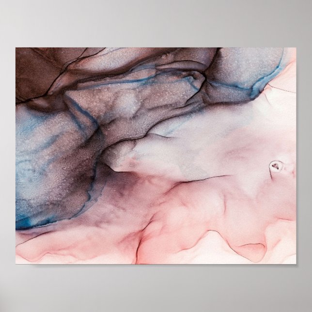 Pink alcohol ink poster (Front)