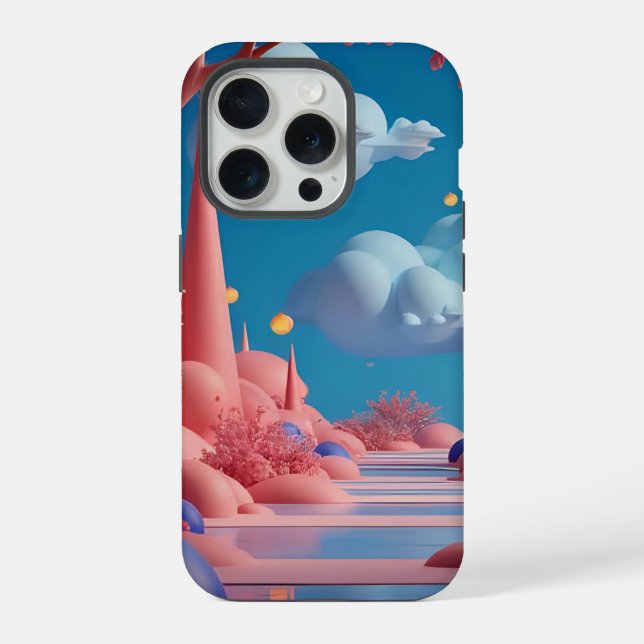 Pink Alien World iPhone Case (Back)
