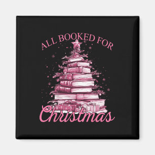 Pink All Booked For Christmas Magnet