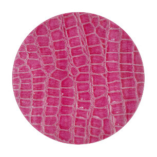 Pink Alligator Patterned Texture Cutting Board