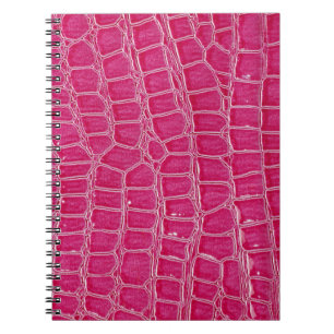 Pink Alligator Patterned Texture Notebook