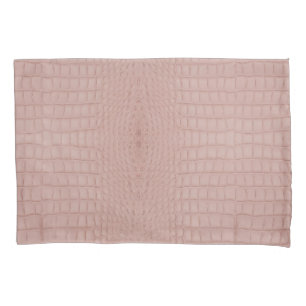 Pink Alligator Texture Print Pillowcase