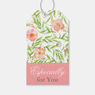 Pink Allure Watercolor Floral Gift Tags