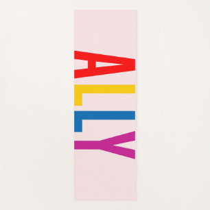 Pink Ally to the LGBTG Community Diversity Equity Yoga Mat