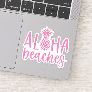 Pink Aloha Beaches Tropical Summer Pineapple