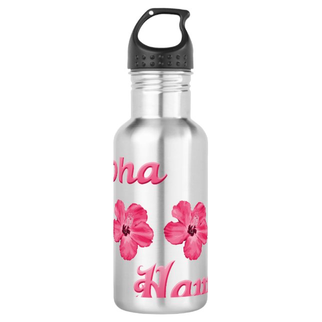 Pink Aloha Hawaii 710 Ml Water Bottle (Front)