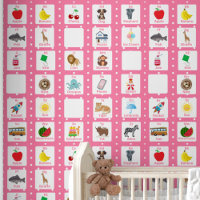 Pink Alphabet ABC Kids Pattern
