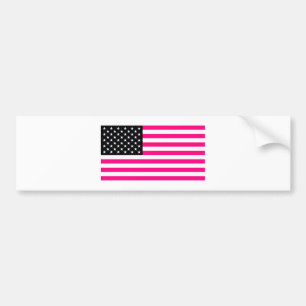 pink american flag bumper sticker