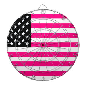 pink american flag dartboard