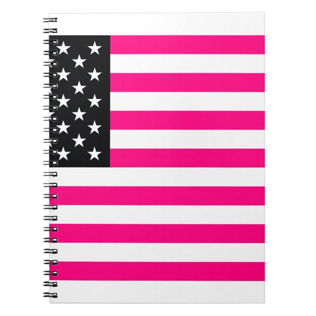 pink american flag notebook (Front)