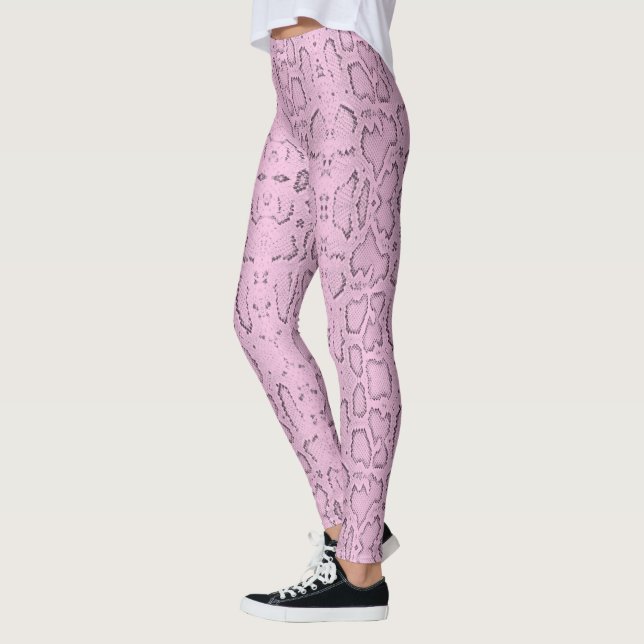 Pink Anaconda Snakeskin Leggings (Left)