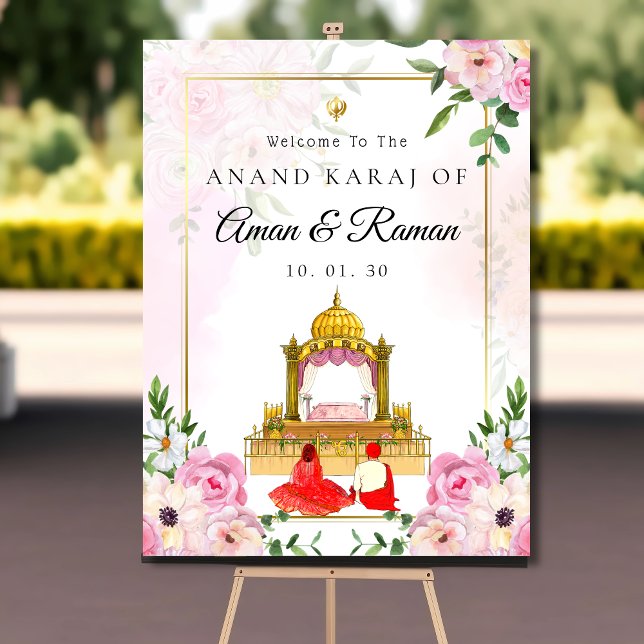 Pink Anand Karaj welcome sign (Creator Uploaded)