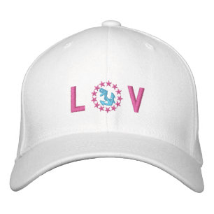 Pink ANCHOR STAR Monogram Personal Embroidered Cap