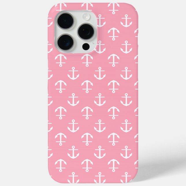 Pink Anchors Pattern Case-Mate iPhone Case (Back)