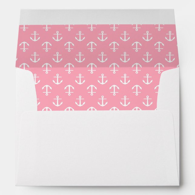 Pink Anchors Pattern Envelope (Back (Bottom))