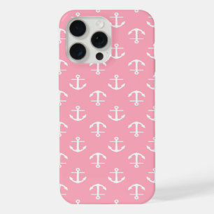 Pink Anchors Pattern iPhone Case