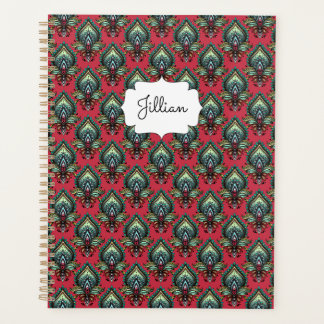 Pink and Aqua Fancy Pattern Boho Name Planner
