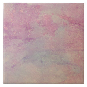 Pink and Aqua Marble Style Decorative Tile