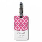 Pink and Aqua Modern Moroccan Custom Monogram