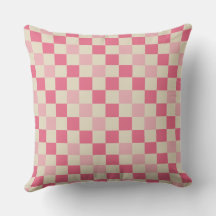 Pink and Beige Gingham Check Pattern