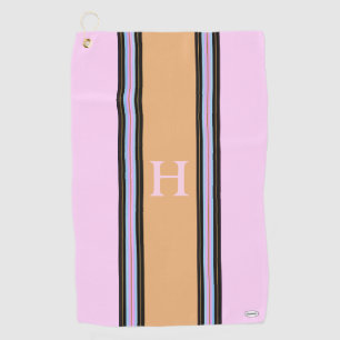 Pink and Beige Personalised Golf Towel HAMbWG