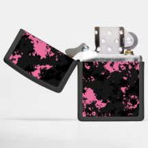 Pink and Black Abstract