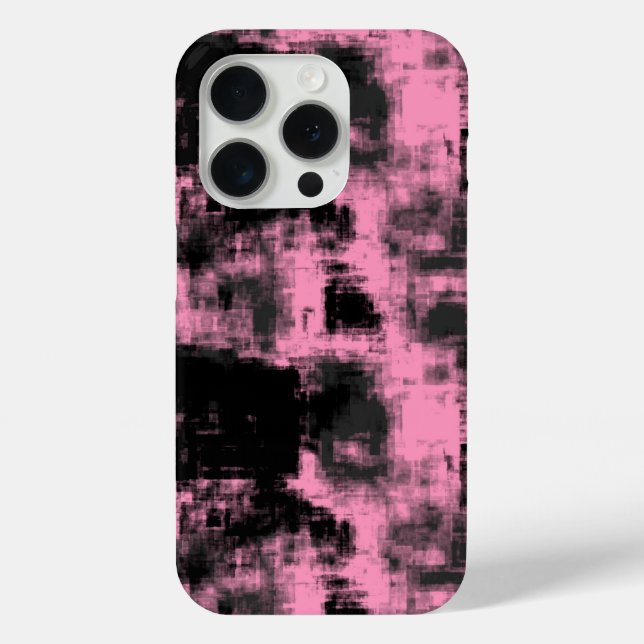 pink and black abstract Case-Mate iPhone case (Back)