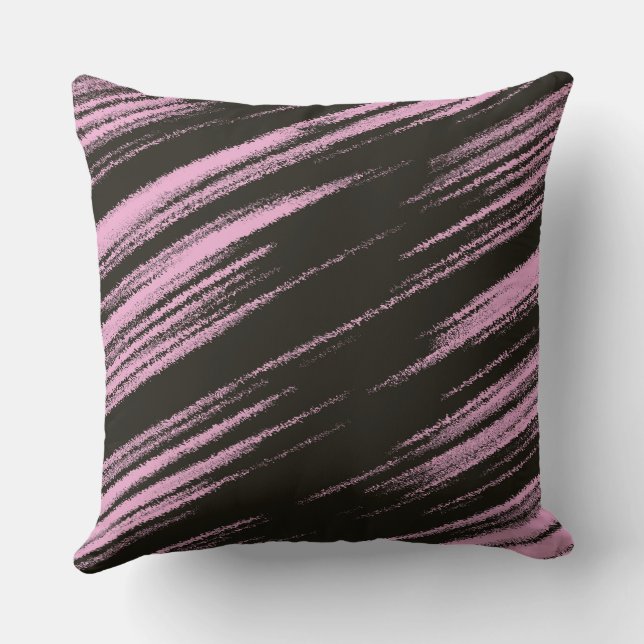 Pink and Black abstract Cushion (Back)
