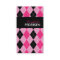 Pink and Black Argyle Business Cards