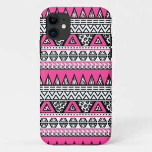 Pink and Black Aztec Print iPhone 5 Case