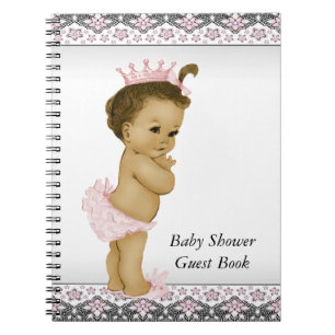 Pink and Black Baby Shower Guest Book