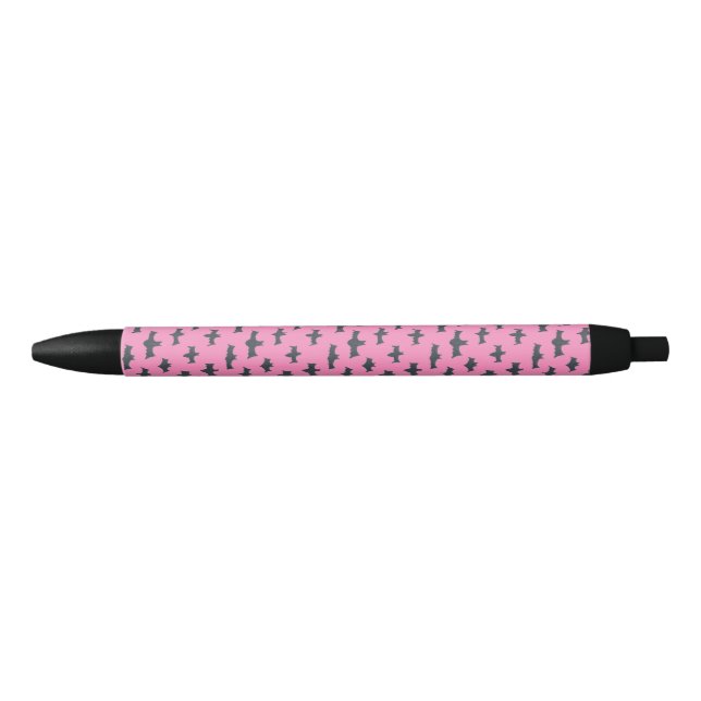 Pink and Black Bats Ink Pen (Front)