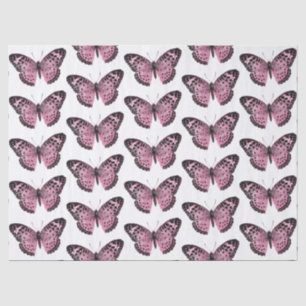 Pink and Black Butterfly Decoupage Tissue Paper
