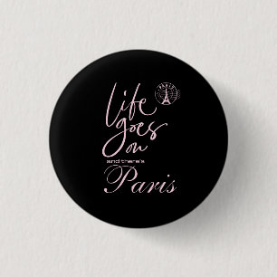 Pink and black button
